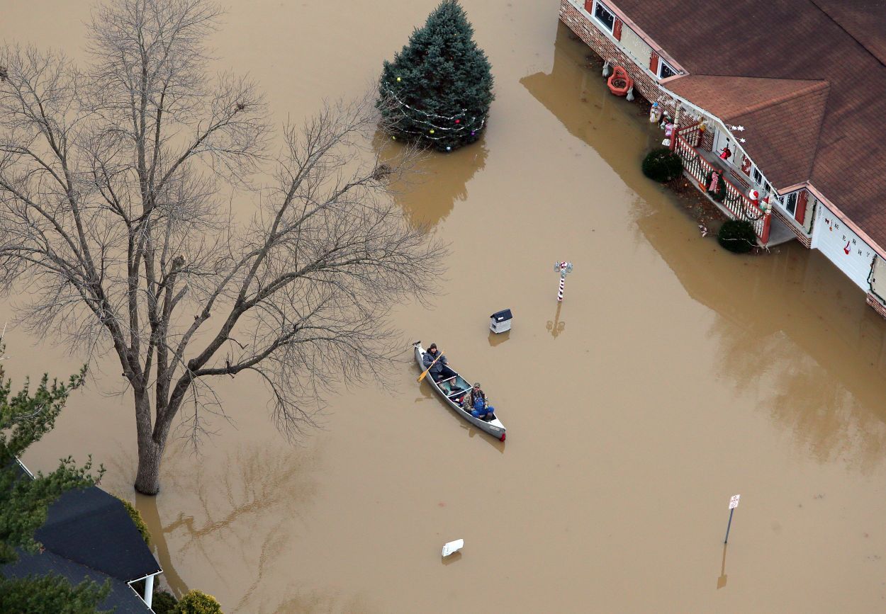 Historic flooding on the Meramec River flood Arnold